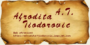 Afrodita Tiodorović vizit kartica